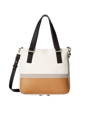 Fossil Preston Neutral leather crossbody bag Boho Bohemian Shoulder purse